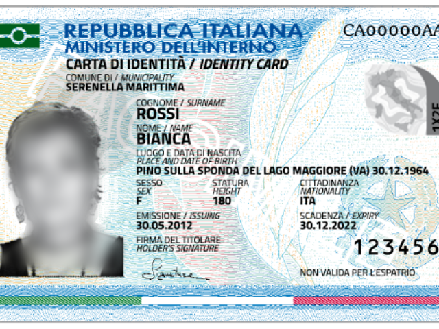 Lettore RFID CONTACTLESS per l'uso della Carta d'Identità Elettronica (CIE)
